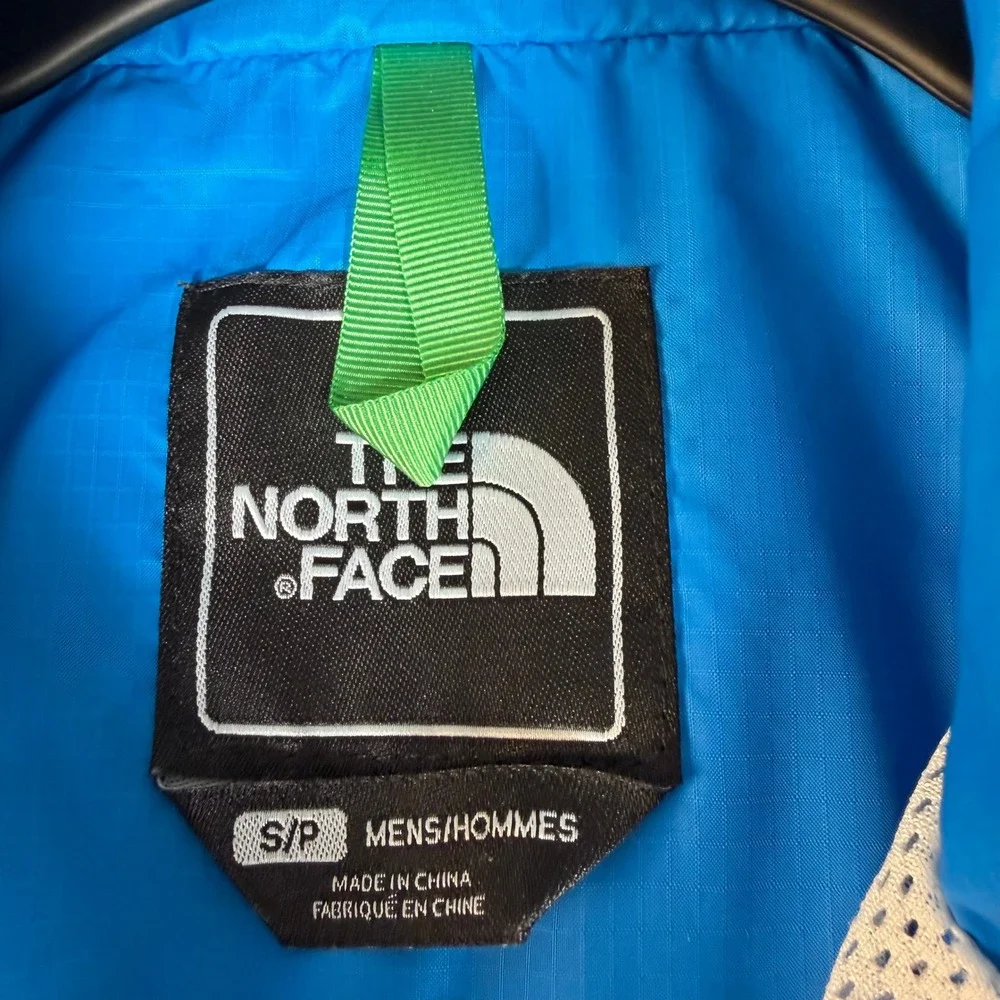 The North Face Mens Blue Windbreaker Hooded Jacket S12 AYJE Small #3140